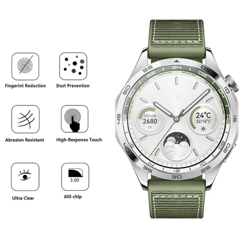 Imagen 2 del producto 1-5 uds vidrio templado para Huawei Watch GT5/GT6/GT6Pro 46mm 41mm Protector de pantalla de instalación rápida para Huawei GT5Pro 46/42mm