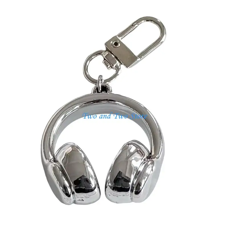 HX6F 3D Headphone Keyring Fashionable Resin Keychain Carabiner for Bags Backpacks