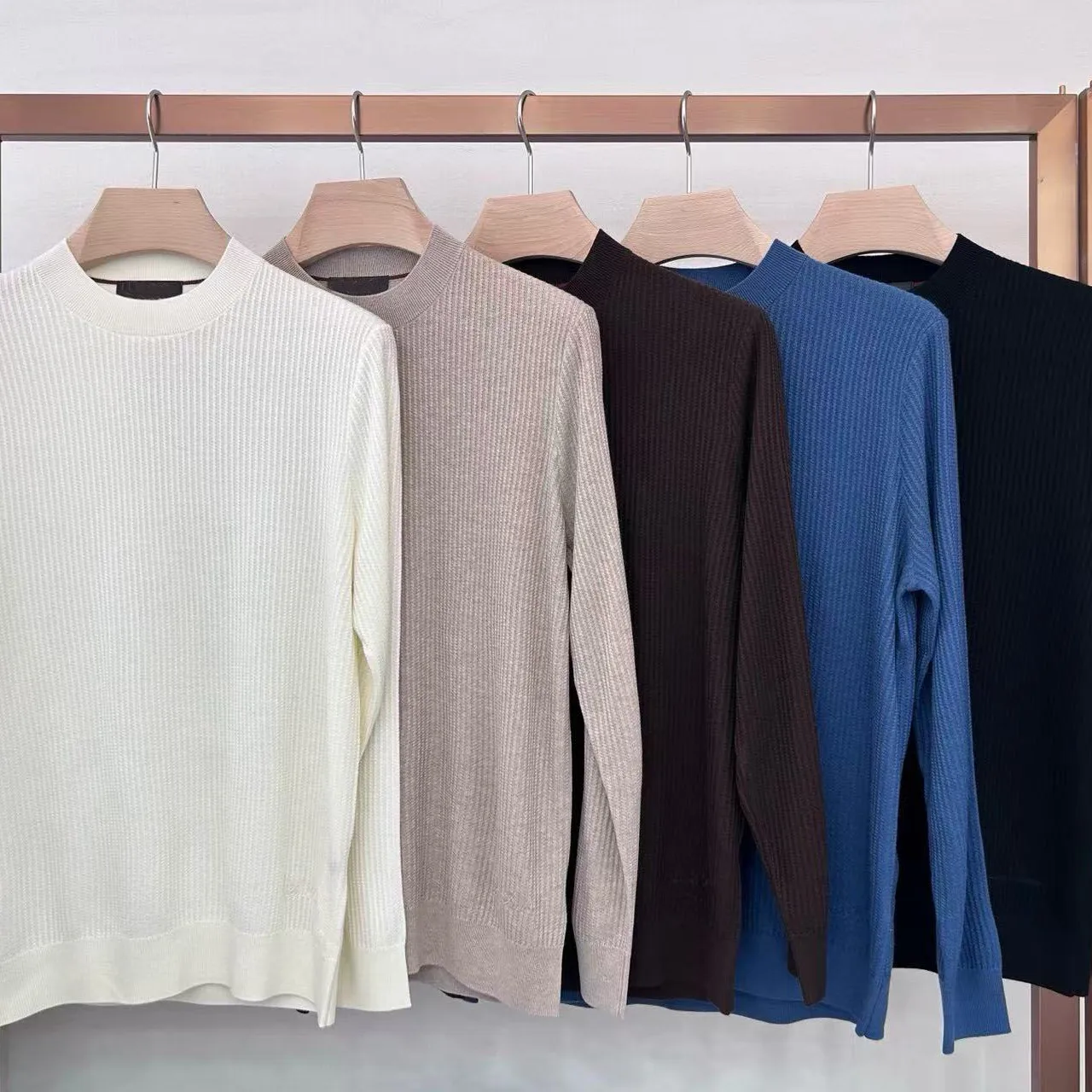 

Italian LP autumn and winter new old money wind crew neck knitted sweater business casual men's simple long-sleeved sweater