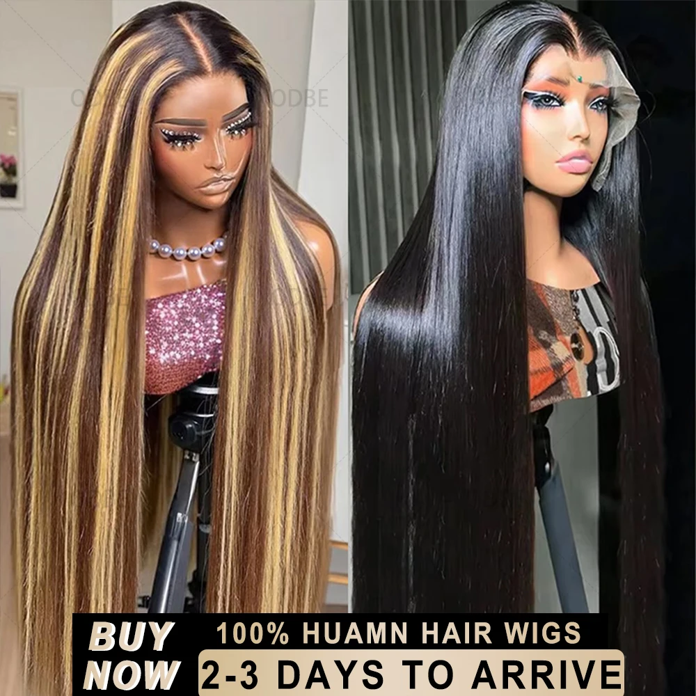200-density-highlight-ombre-13x6-hd-lace-frontal-wig-30-inch-preplucked-colored-blonde-straight-lace-front-100-human-hair-wigs