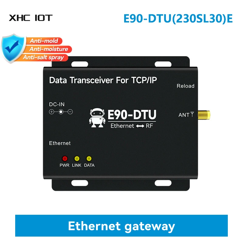 

LoRa Wireless Data Transmission Gateway 230Mhz 30dBm Ethernet Gateway MQTT Protocol RSSI LBT Modbus XHCIOT E90-DTU(230SL30)E