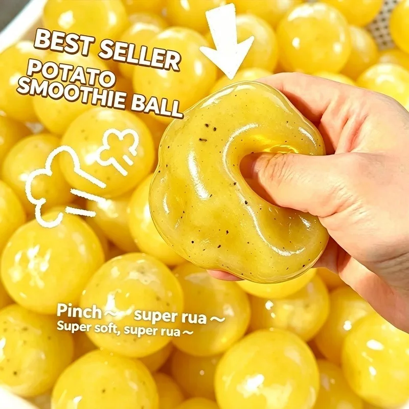 Handmade Vaseline Mashed Potato Squeeze Relief Toy Watermelon Kiwi Slushy Moldable Anti-Stress Crunchy ASMR Calming Sensory Toy