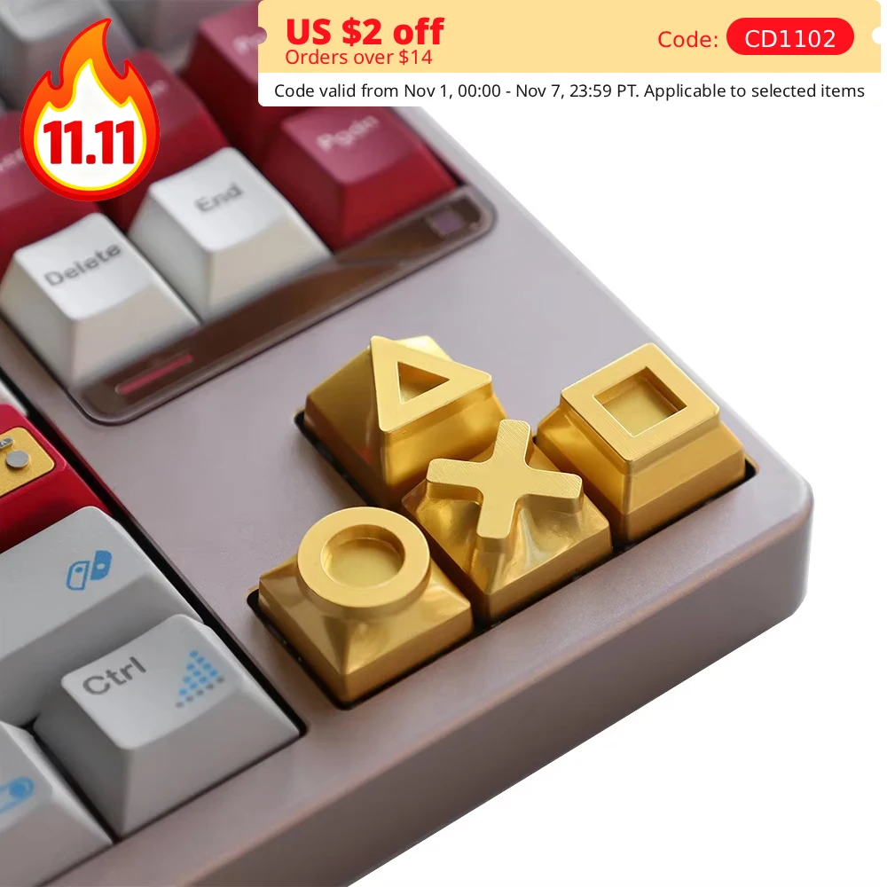 Arrow Keycap Metal Keycaps Mechanical Keyboard Keycaps No Backlit OEM Cross Mx Switch Direction Keys Caps