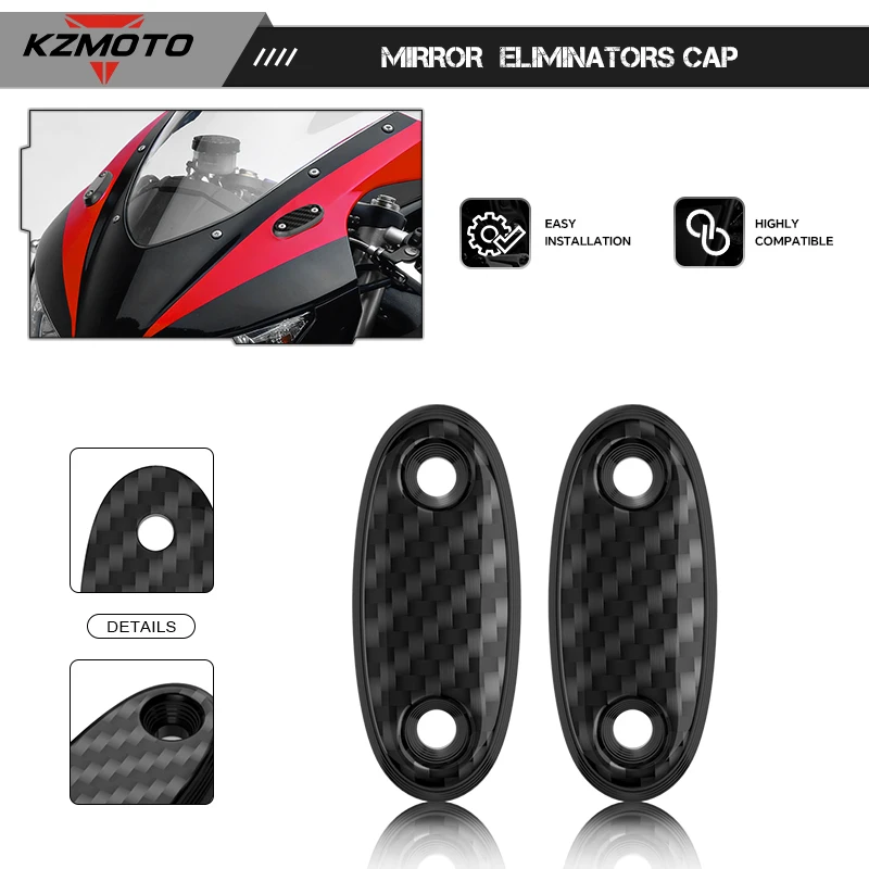 

NEW Carbon Fiber Accessories For CBR1000RR 2004-2007 CBR600RR 2004-2026 Motorcycle Mirror Cover Windscreen Driven Mirrors Cap