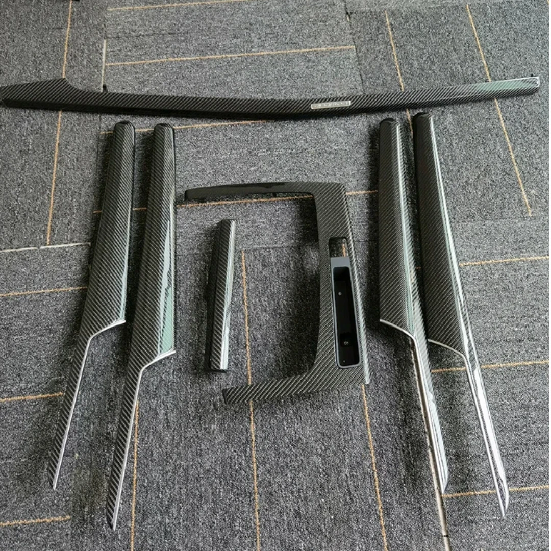 

7pcs Replacement For Audi Q5 RSQ5 2018-2024 Center Control Panel/Shift Panel/Inner Door Handle/Multimedia Control Cover Trim
