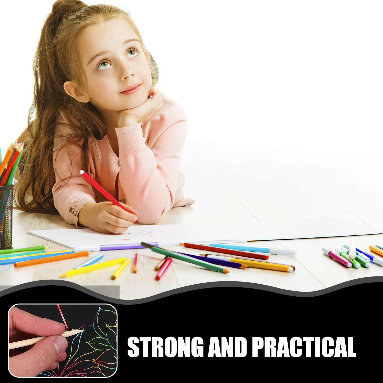 10Pcs A4 Colored Sandpaper Fine Texture Strong Friction Oil Painting Stick Crayon Art Kids Imagination Development