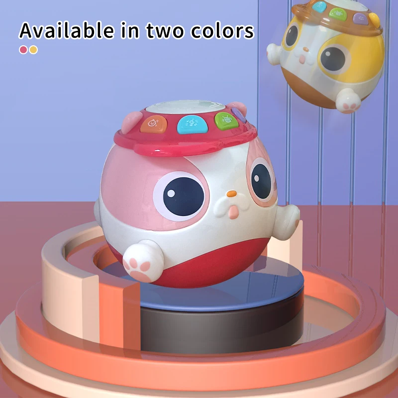 5in1 طفل الكرتون طبلة ذات يد لعبة الموسيقية الكلب بهلوان لعبة الموسيقى طبل اللعب مع الموسيقى والضوء ألعاب تعليمية مبكرة للأطفال الهدايا