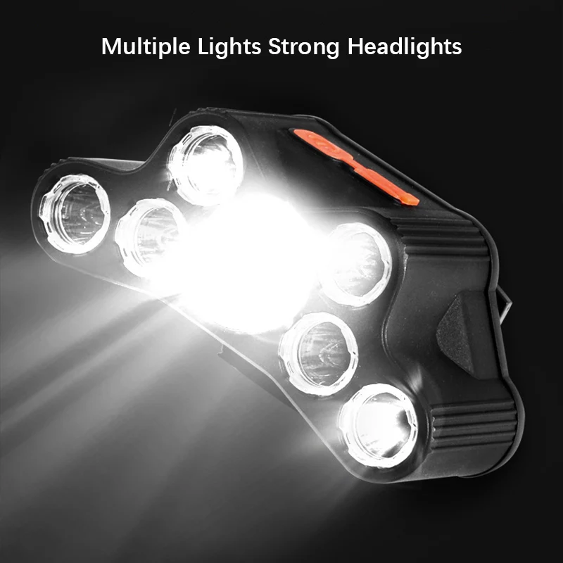 USB LED Headlight , Rechargeable Helmet Light Super Bright Night Light Work Headlight F Outdoor Fishing Adventure Night Lighting