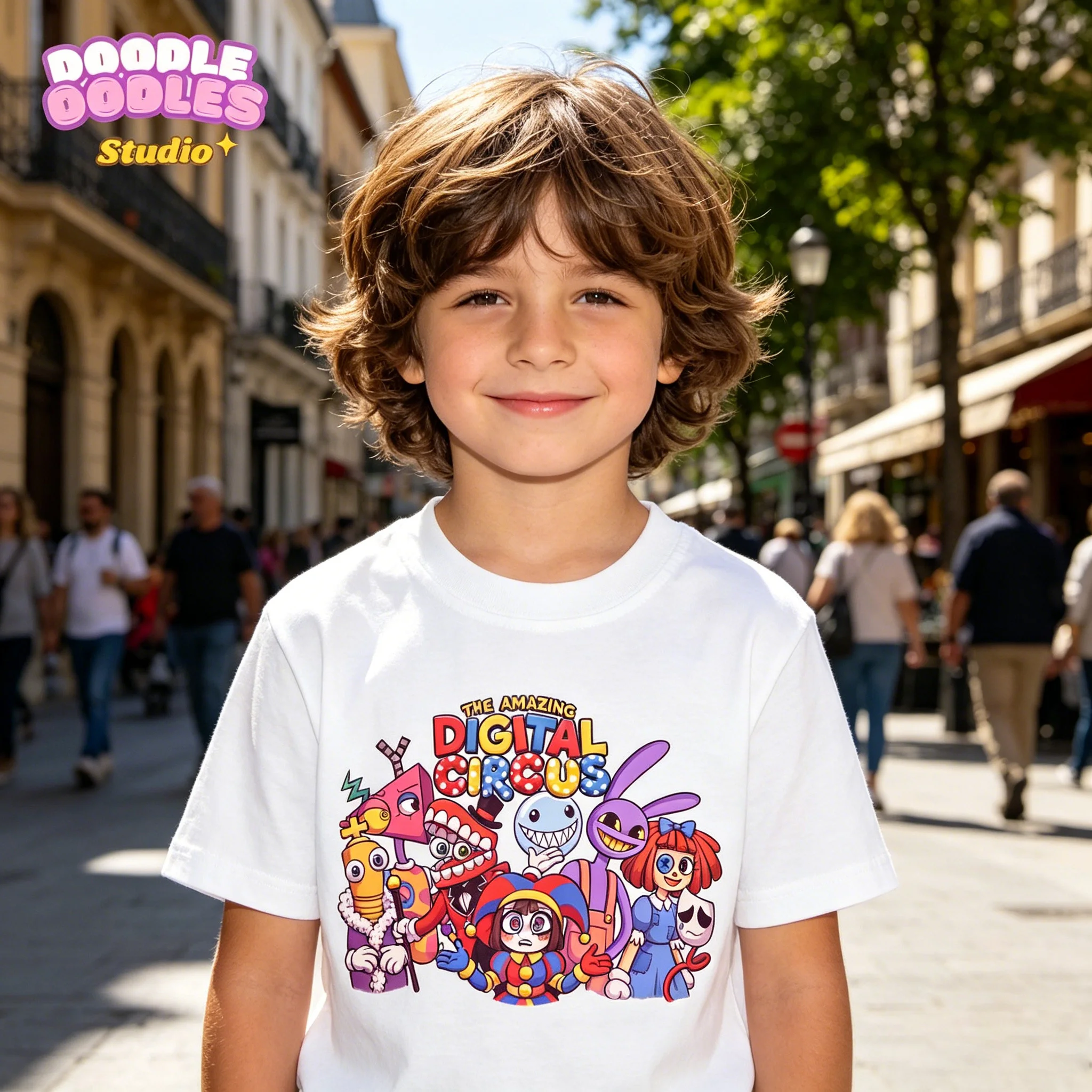 Amazing Digital Circus kids T-shirt Multiple Sizes HD Print TADC Characters Comfort Colors Cotton Unisex Casual Short Sleeve