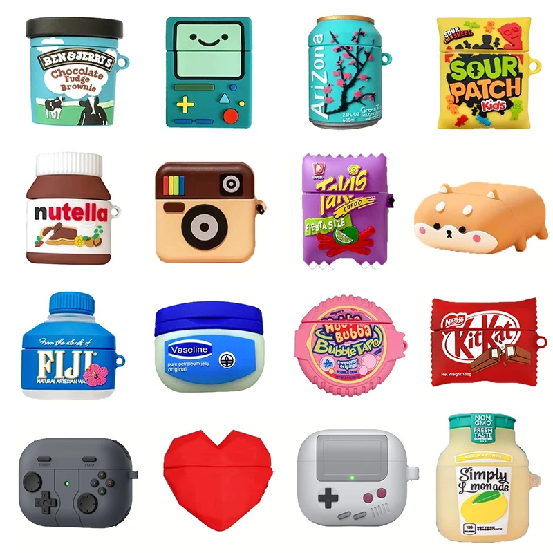 3DシリコンAirPodPro 2ケース,素敵な漫画デザイン,充電ボックス付きイヤホン用ソフトケース,落下防止,2021