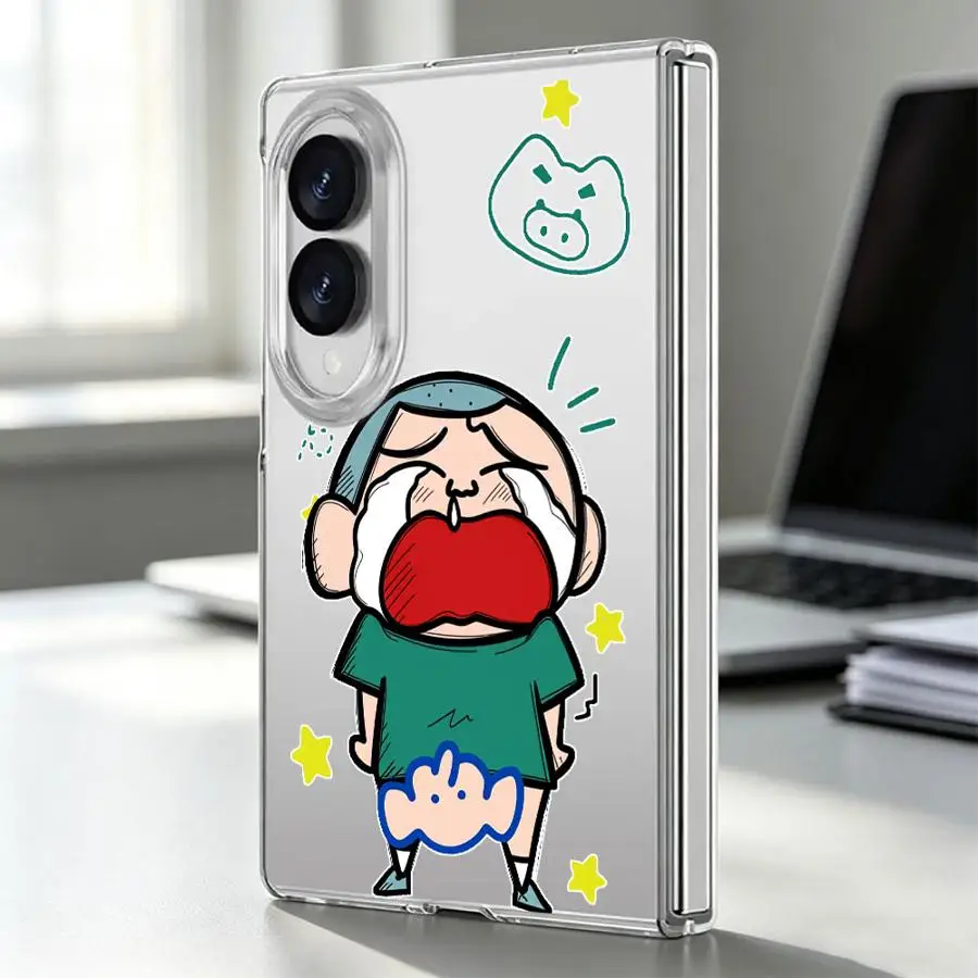 Phone Cover Case for Samsung Galaxy Z Fold 8 ZFold 8 PC Hard Luxury ZFold8 Anime Shin-Chans