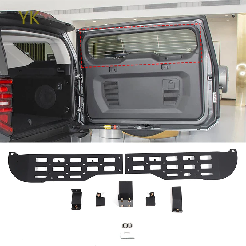 

Aluminum Alloy Black Car Tailgate Window Storage Fence Panel Interior Car Accessories For Great Wall Tank 400 2023-2025