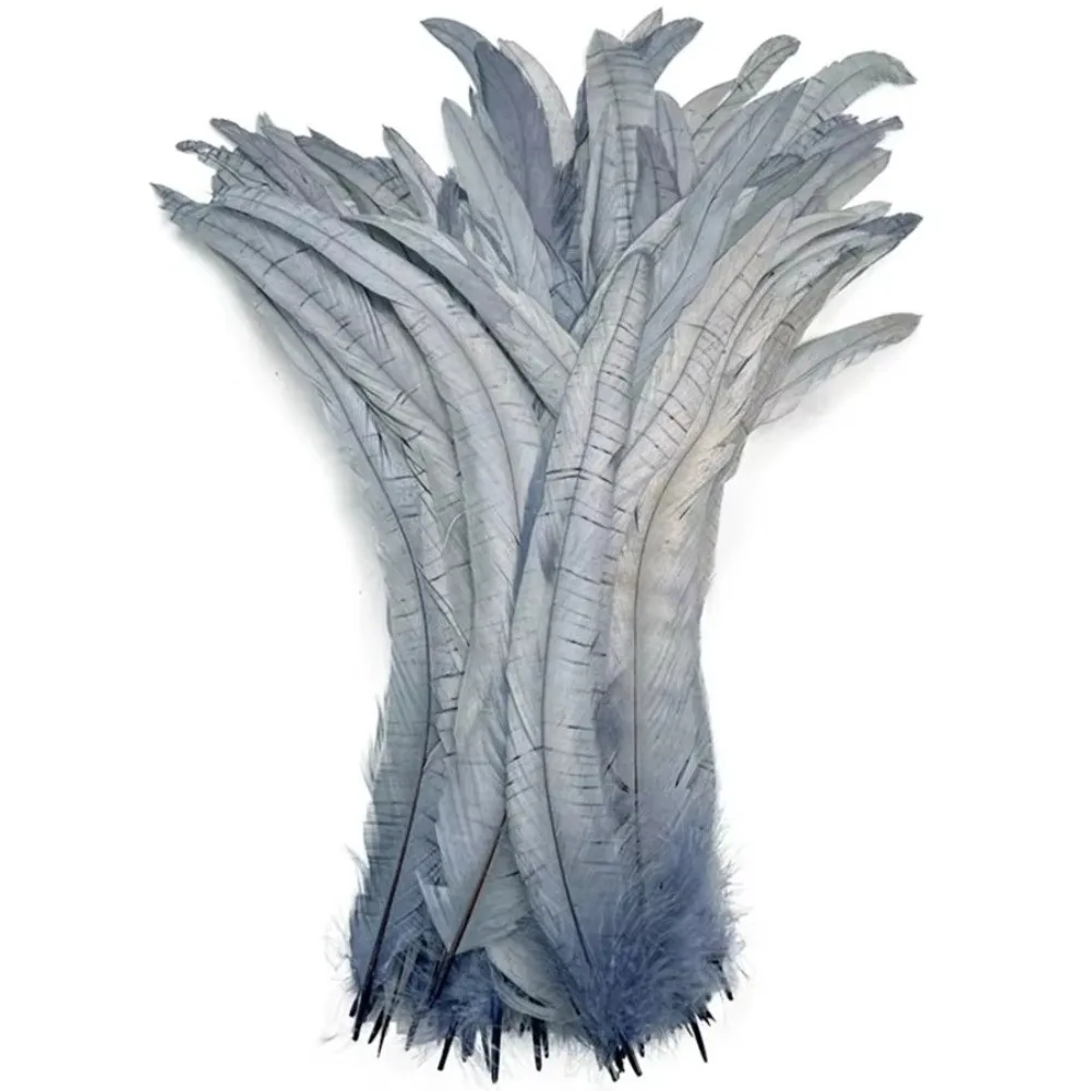 20Pcs Decorative Feather Plumes Rooster Tail Feathers 25-30cm Length Natural Feather Natural Rooster Feathers Firm Quill