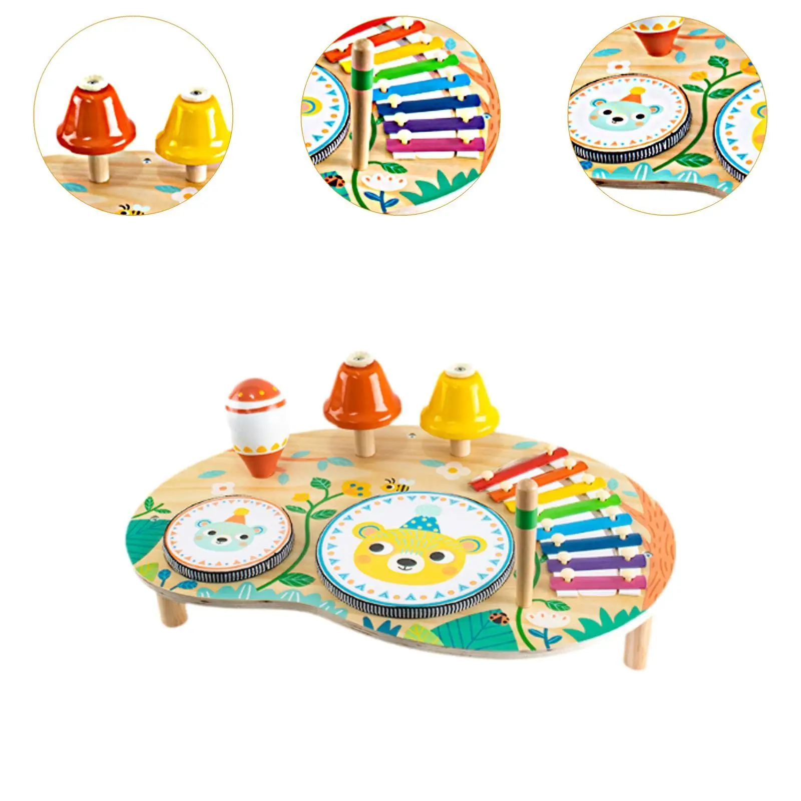 子供用木琴楽器おもちゃ、細かい運動能力向上、幼児向け音楽キット、ドラム、ピアノ、ベルのおもちゃ、パーティーの記念品に