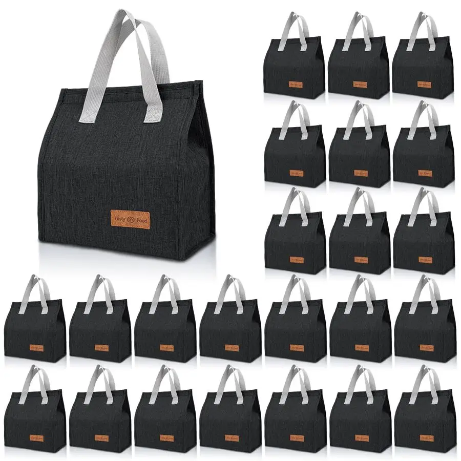 

Pack Lunch Bags Bulk,Insulated Reusable Lunch Bags with Aluminum for Women Men,Leakproof Tote Large Lunch Box for Office,Work,Be