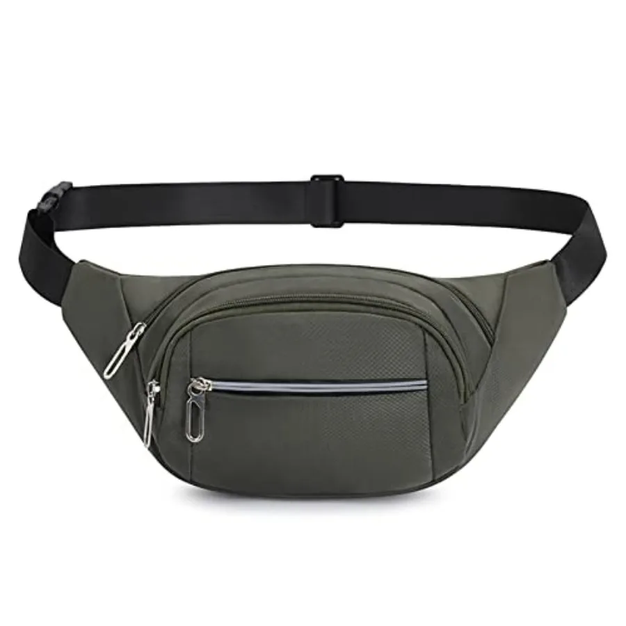 

Crossbody Fanny Pack for MenandWomen, Large Waist Bag and Hip Bum Bag with Adjustable Strap for Outdoors Workout Traveling Casu