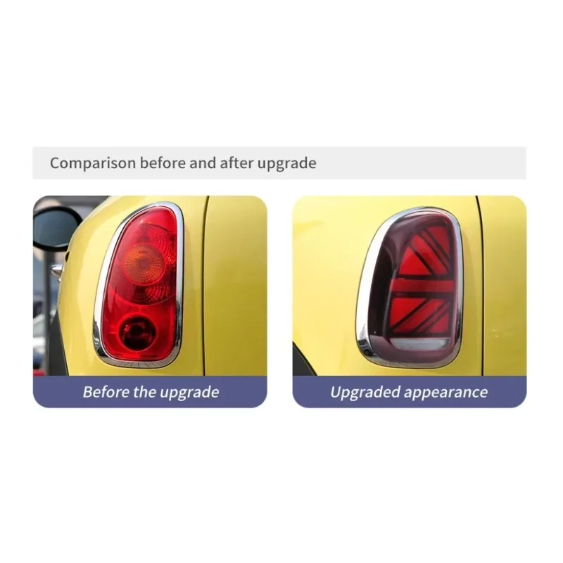 R60 Taillight 2011-2016 Upgrade Hatchback Convertible DRL Car LED Light Tail Lamps Rear Assembly for