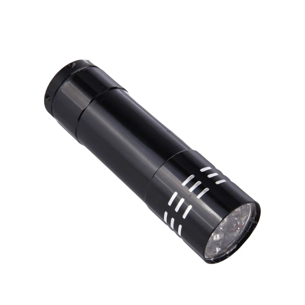1-10PCS 9 LED Torcia UV UV Luce nera UV Mini Torcia a luce UV 50LM 395nm Lampada rilevatore Strumenti di illuminazione portatili per l'escursionismo
