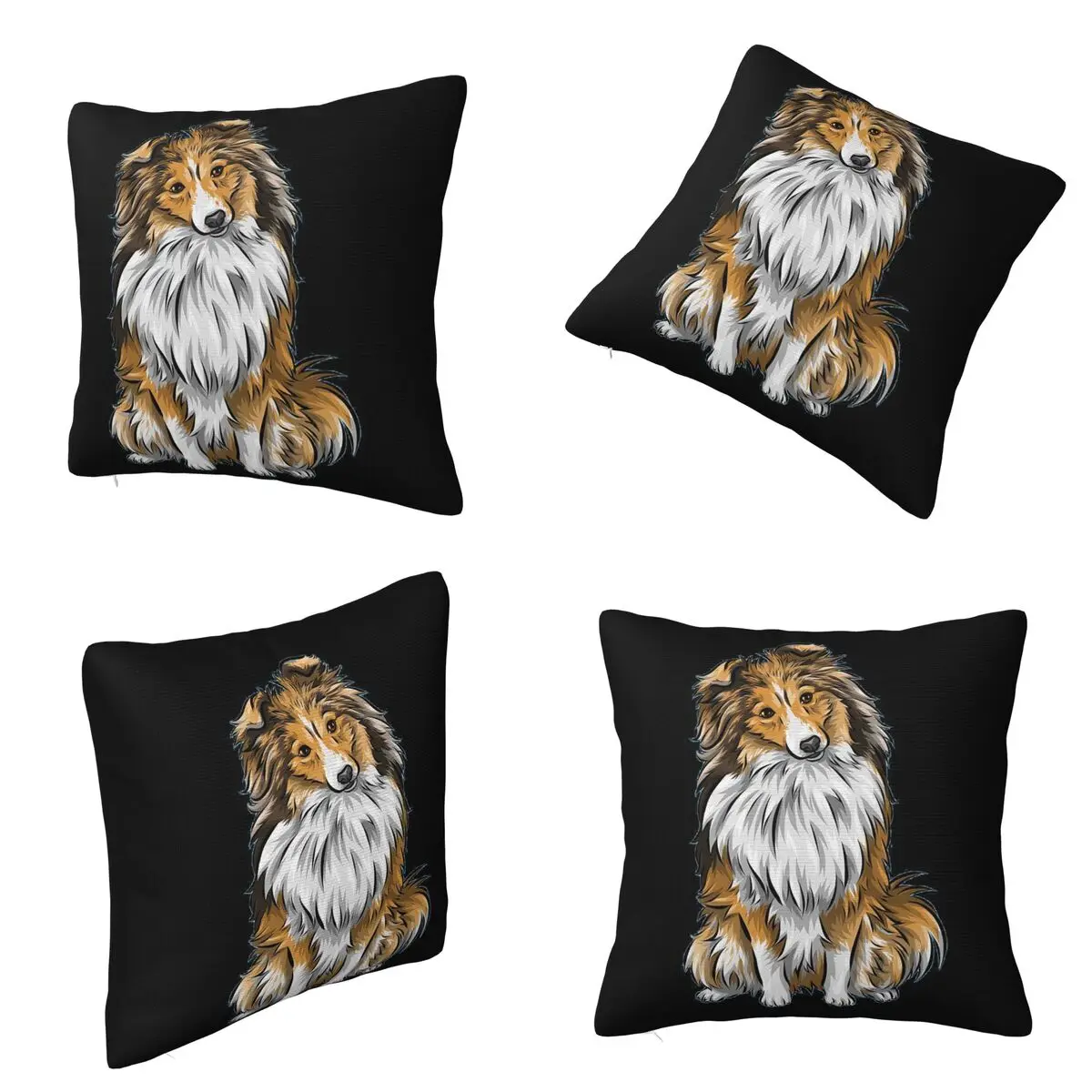 

Sheltie Dog Square Pillowcase Cushion Cover Comfort Pillow Case Throw Pillow Cover for Home Bedroom Car
