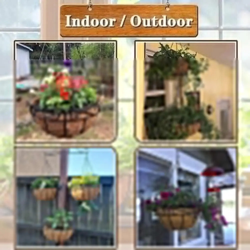 8/10/12/14/16/18 Inch Outdoor 100% Natural Coco For Planters Hanging Basket Liner Coconut Liners Basket Replacement Liner