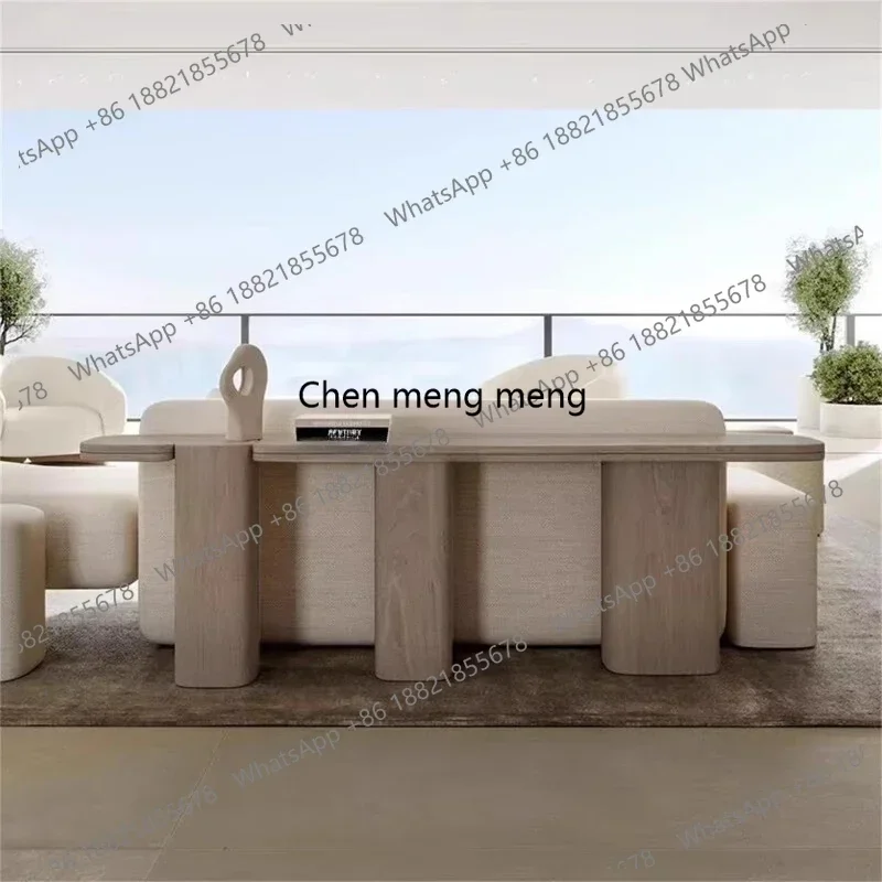 

Z136 French entrance table, solid wood marble entryway, wall-by-wall long table, sofa back, table, long table
