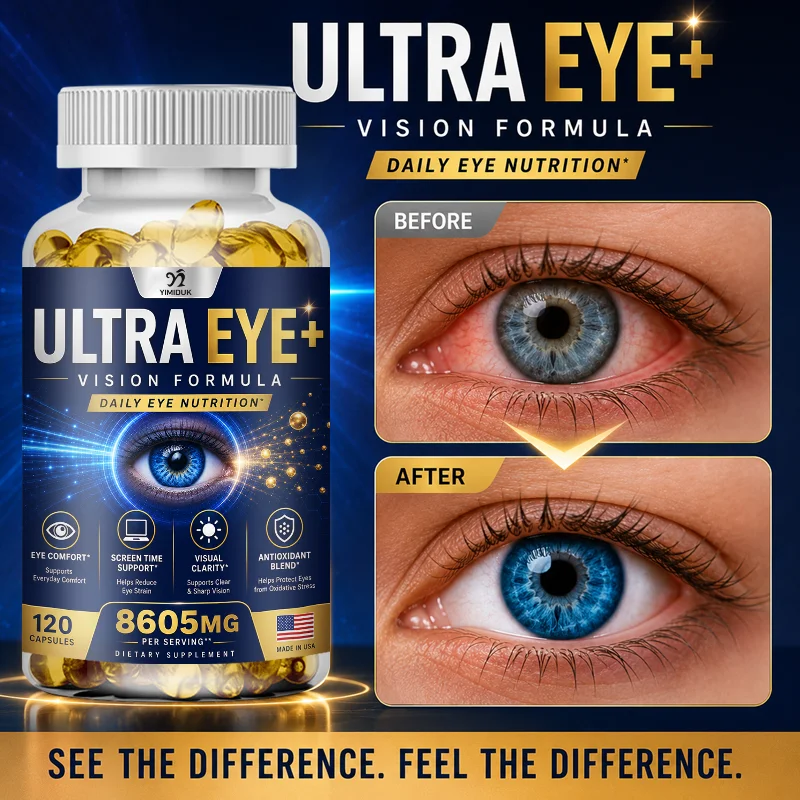 YIMIDUK Ultra Eye+ Vision Capsules with Lutein Zeaxanthin Bilberry, Supports Blue Light Protection, Eye Comfort & Screen Fatigue