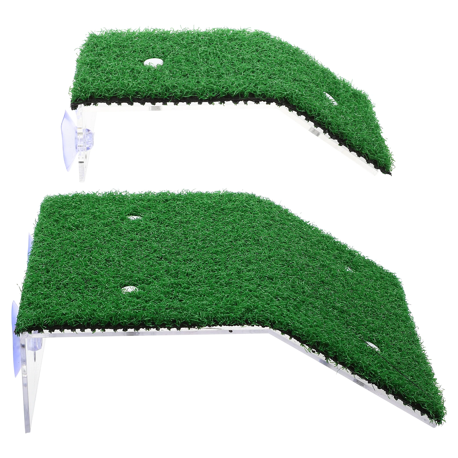 

2pcs Turtle Basking Platform Climbing Ladders Large Green Reptile Terrarium Accessories Fish Tank Acrylic Material