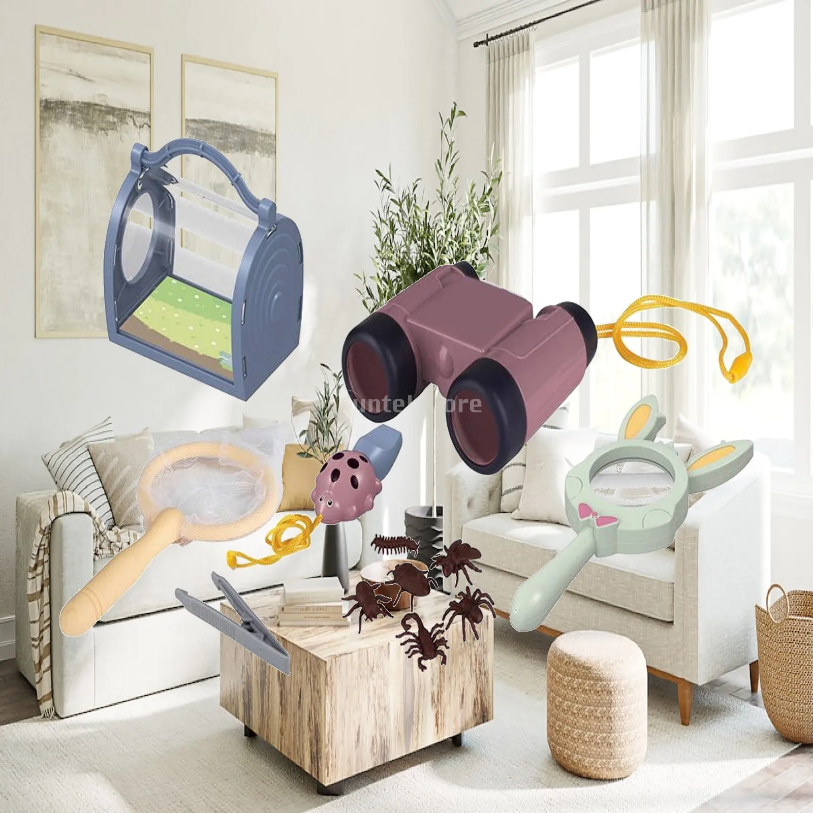Explorer Toy Set Nature Exploration Magnifying Glass Bug Boxs Bug Viewer Box Bug Catching Bug Catcher for Kid for Children Kids
