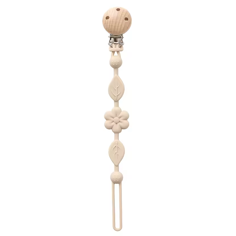 1pcs Baby Silicone Pacifier Chains, Flower  Anti Loss Adjustable Pacifier Holder For Newborn, Suitable For Baby Toy Products - Image 9