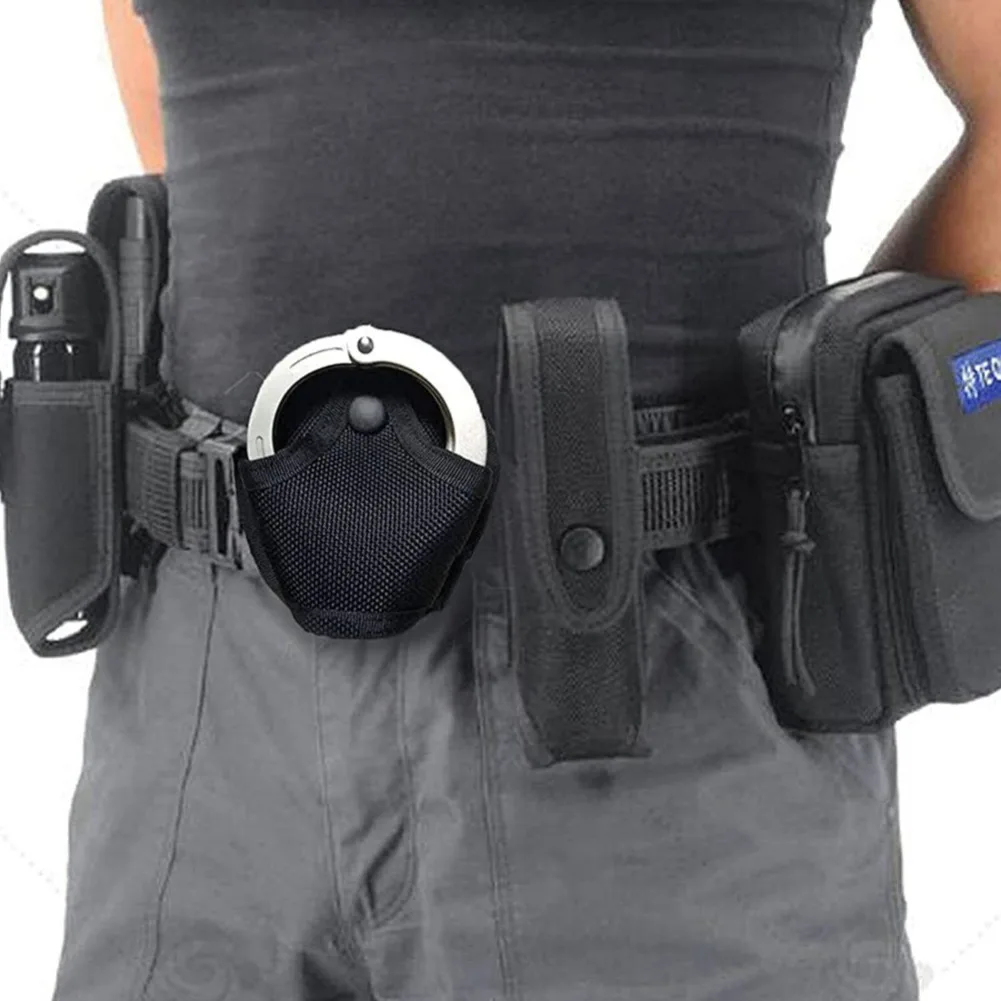 Porta manette tattico universale Custodia per manette standard militare Custodia per manette con passante per cintura Marsupio per grilli della polizia
