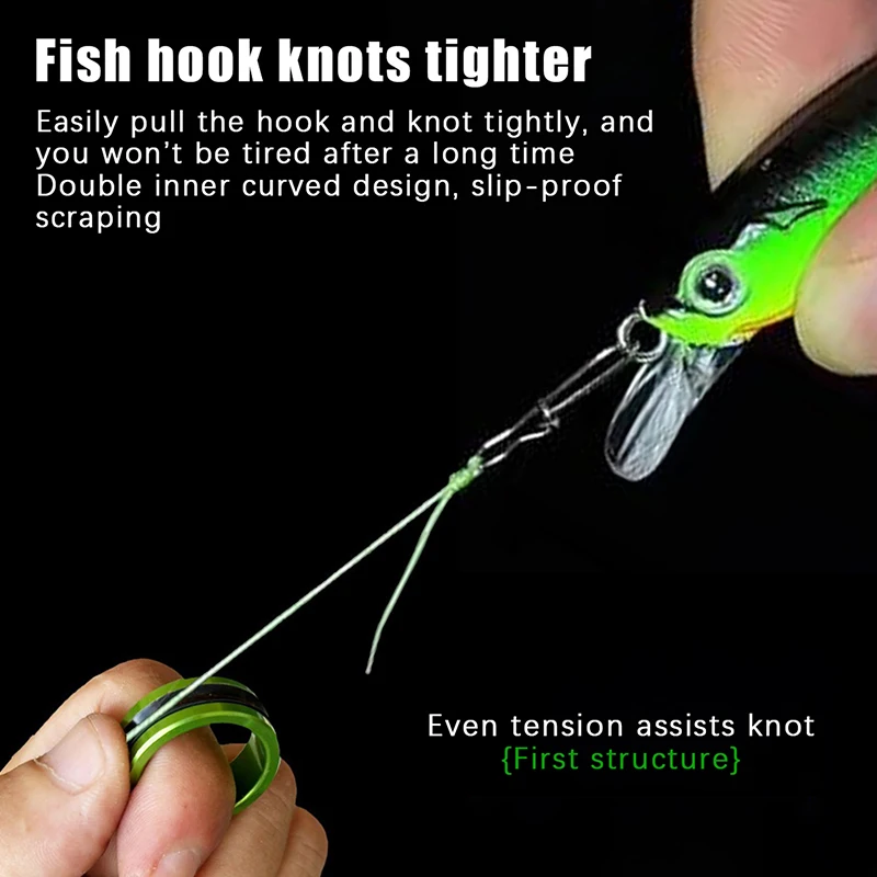 1/2 قطعة خط الصيد مجتذب المضادة للانزلاق المطاط حلقة المحمولة خط سحب حلقة سبائك الألومنيوم الصيد معالجة أداة معدات صيد الأسماك