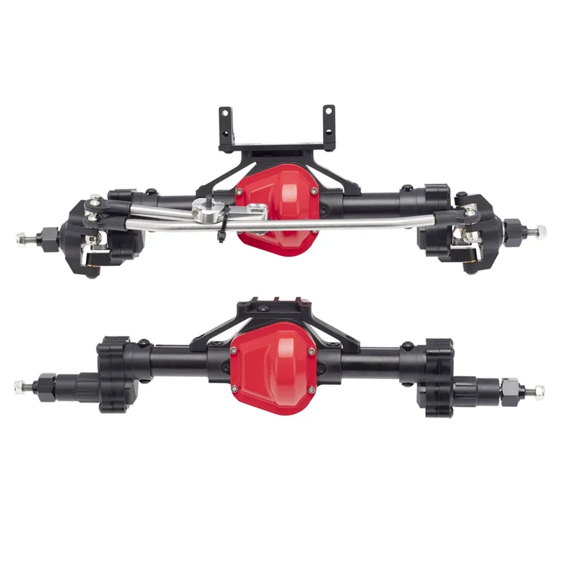 

B78B-2Pcs CNC Metal Front And Rear Portal Axle Set For 1/10 RC Rock Crawler Car Axial SCX10 I II 90046 90047 Upgrade Parts