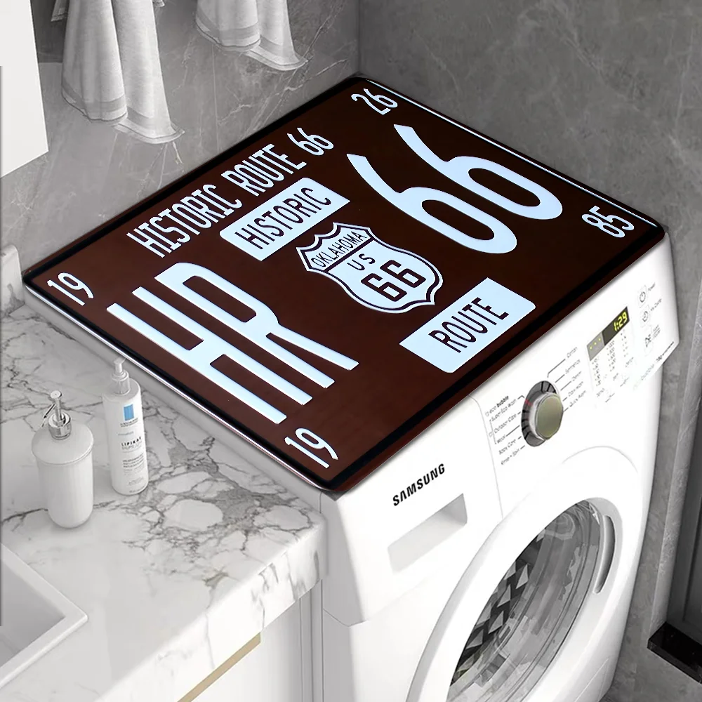 Route 66 Kitchen Tableware Dish Drying Mats Desk Drain Pad Heat Resistant Counter Top Mat Non-slip Draining Placemat