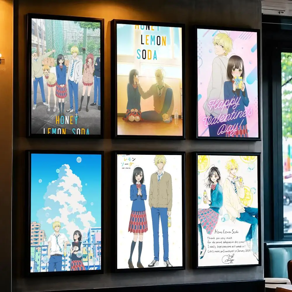 anime H-Honey Lemon Soda-A Poster Removable Wall Sticker for Home Cafe Bar Office Interior Decor