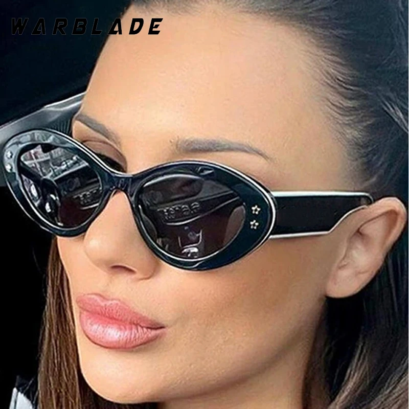 Luxury Design Oval Cat Eye Women Sunglasses Retro Star Brand Men Sunglasses Summer Traveling Driving Shades Female UV400 Lentes