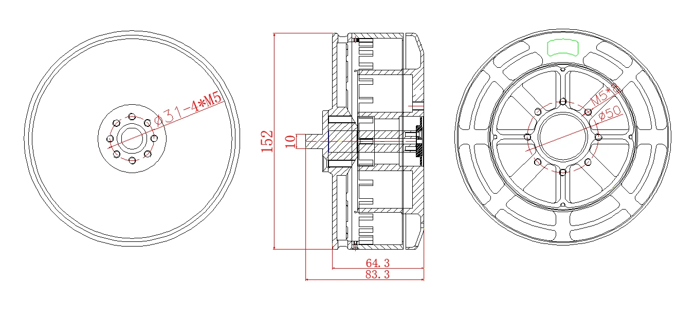 Big High Power KV50 15kw 20kw BLDC DC Motor for Electric Devices