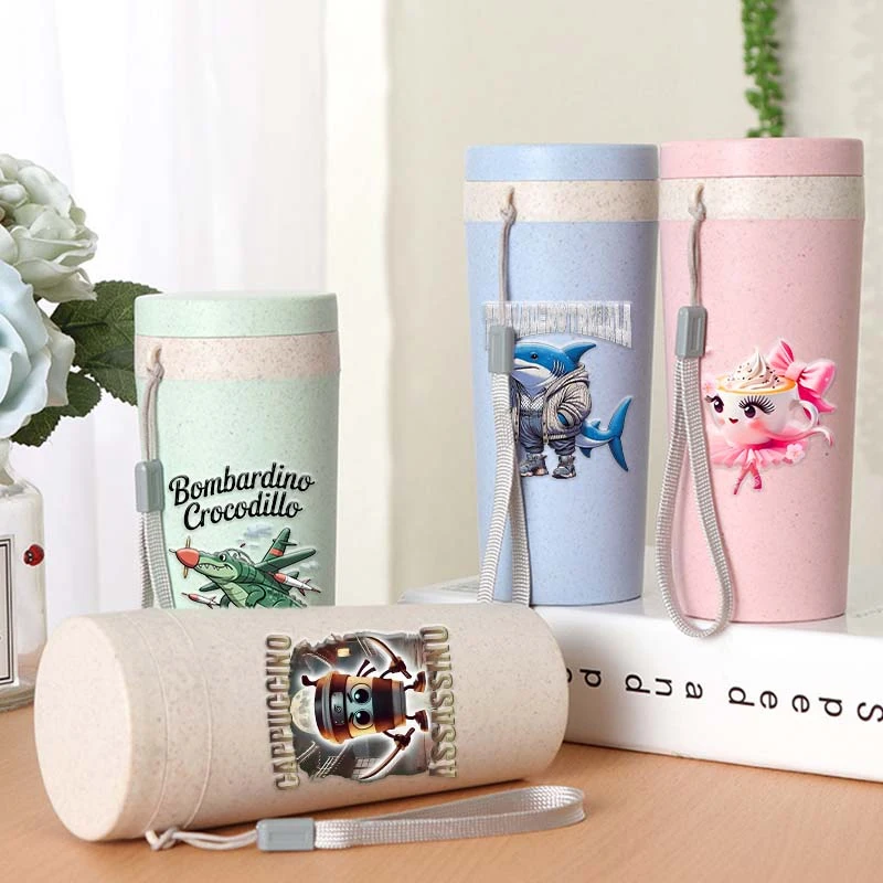 

Tung Tung Tung Sahur Water Cups Boy Girl Cartoon Anime Water Bottle Large Capacity Leak Proof Sports Drinking Water Bottles New