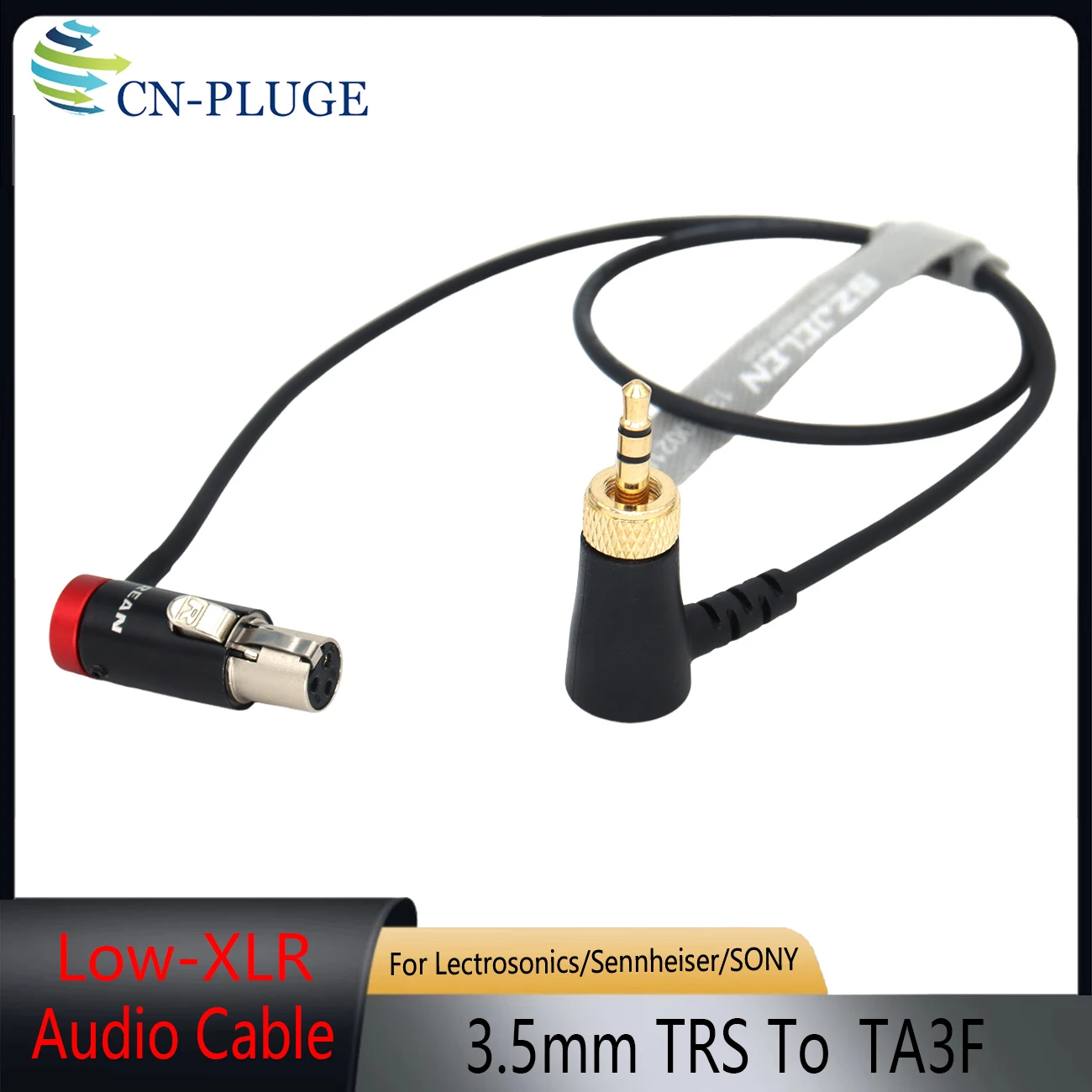 Lock 3.5mm TRS to Low Profile TA3F Mini XLR Audio Convert Cable For Sony UWP-D11 EK100 G4 Sound Devices 633 664 688/RED/Canon