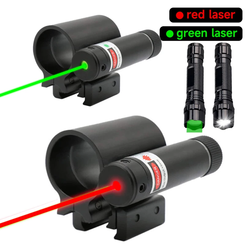 Outdoor Hunting Tools Adjustable Red & Green Laser Calibrator with White & Green FlashLight Combo Long Distance Tactical Tool