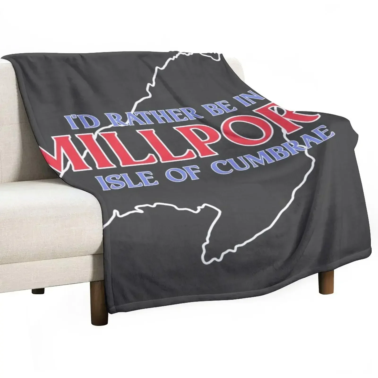 I'd Rather be in Millport Throw Blanket Camping Shaggy Warm Decorative Sofas Blankets