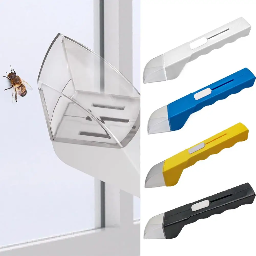 Portable Insect Trap Catching Handheld Insect Catcher Bee Insect Clip Bee Cockroach Spider Tool Handheld Bugs Catching Tool
