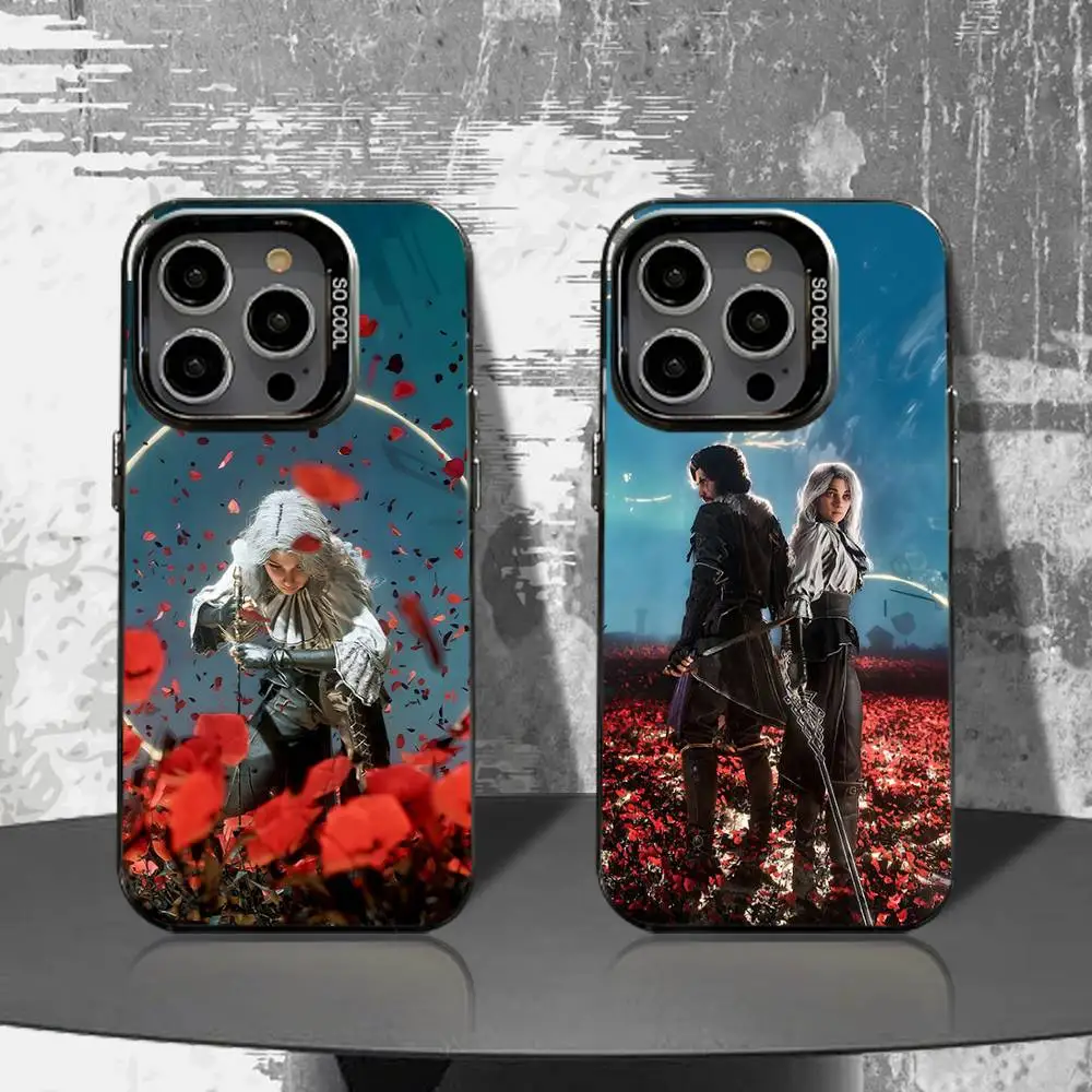 

Clair Obscur Expedition 33 Maelle Phone Case For iPhone 16,15,14,13,12,11,Pro,XS,Max,Plus,Mini,SE4,E Black Matte Shockproof Case