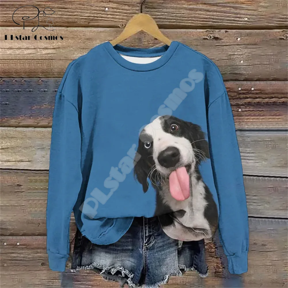 Christmas Santa Claus Cat Dog Knitted Ugly Sweater Graffiti Retro Vintage 3DPrint Pullover Harajuku Casual Funny Streetwear X18