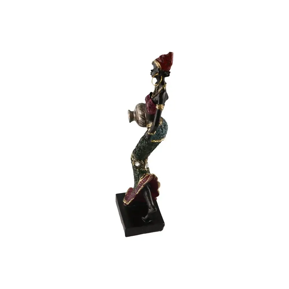 Vintage Art Design Easy to Use Cabinet Decor Ethnic Customs Desktop Ornament Resin Crafts Tribal Lady Figurines African Statue