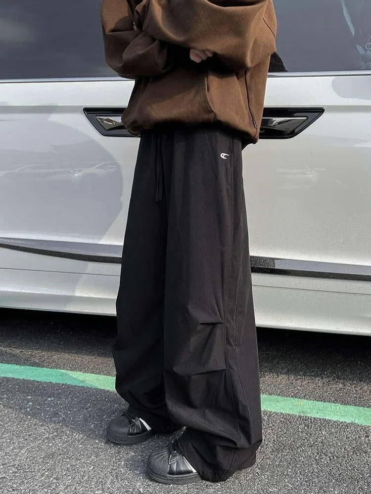 Men's Autumn/Winter New Collection of Plush Charge Pants, Korean Version, Loose Casual Sports Pants for Students