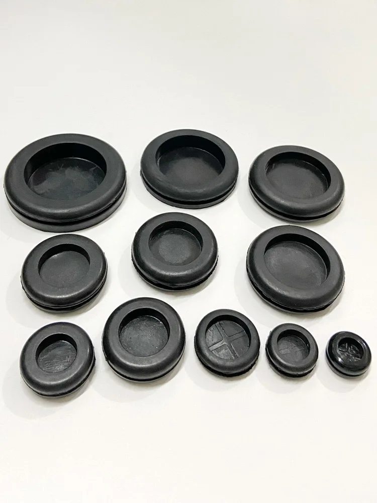 Rubber Material Black Color Gasket Machine Casing Outlet Hole Dust And Insect Proof Wire Protection Ring Sleeve Cable Grommet