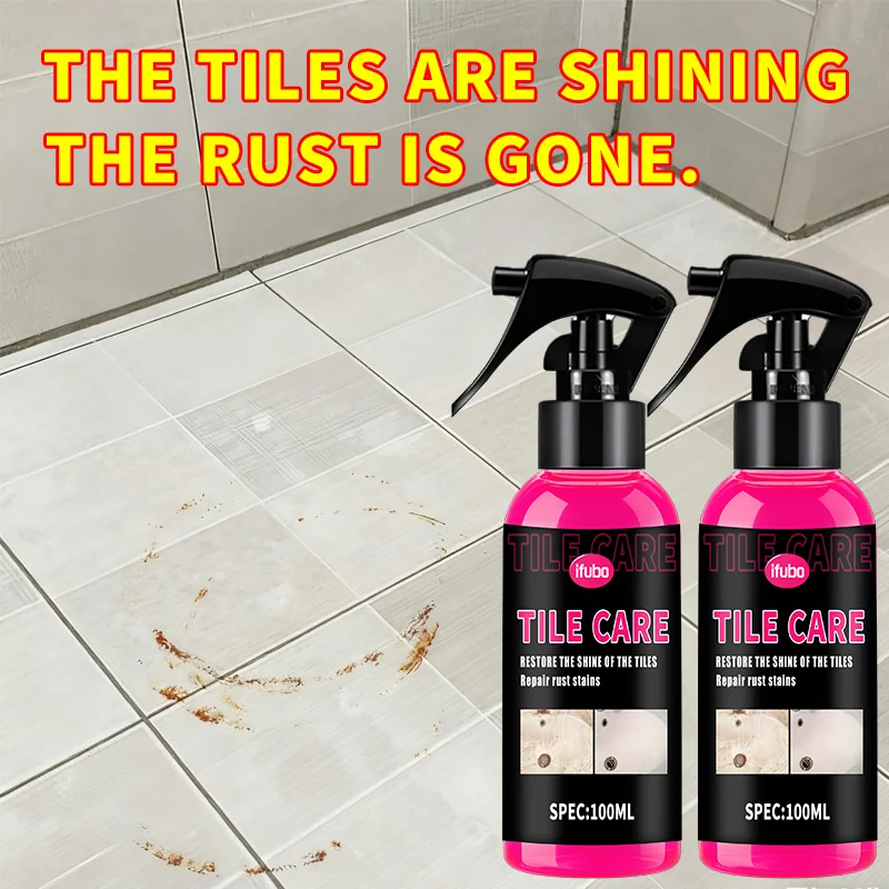 Tile Cleaning and Restoration Spray 100ml - Rust Remover, Shine Restorer, Easy to Use, Non-Toxic Formula for Tiles and Grout