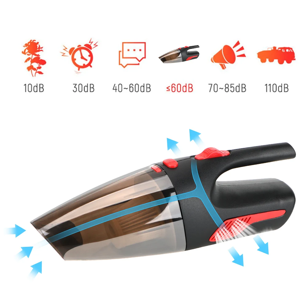 120W 12V 5000PA Car Cleaning Tool Cordless/Car Plug Cleaner Handheld Car Vacuum