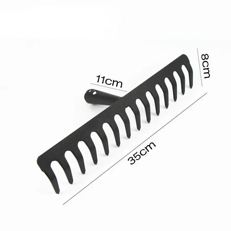 Farming Rake Stainless Steel Rake 14-Tooth Hay Deciduous Pine Soil Rake Garden Gardening Tools Agricultural Farm Tools