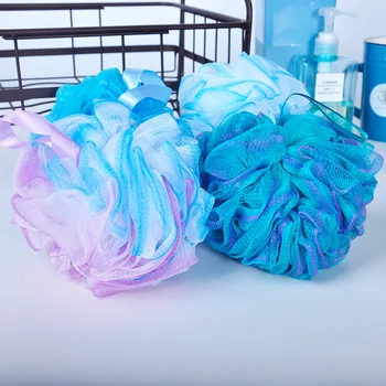 4 szt. Duży rozmiar ciała szczotki z gąbki kąpielowy naturalny peeling prysznic kwiat Gradient kąpieli szczotka do ciała bogata gęsta pianka